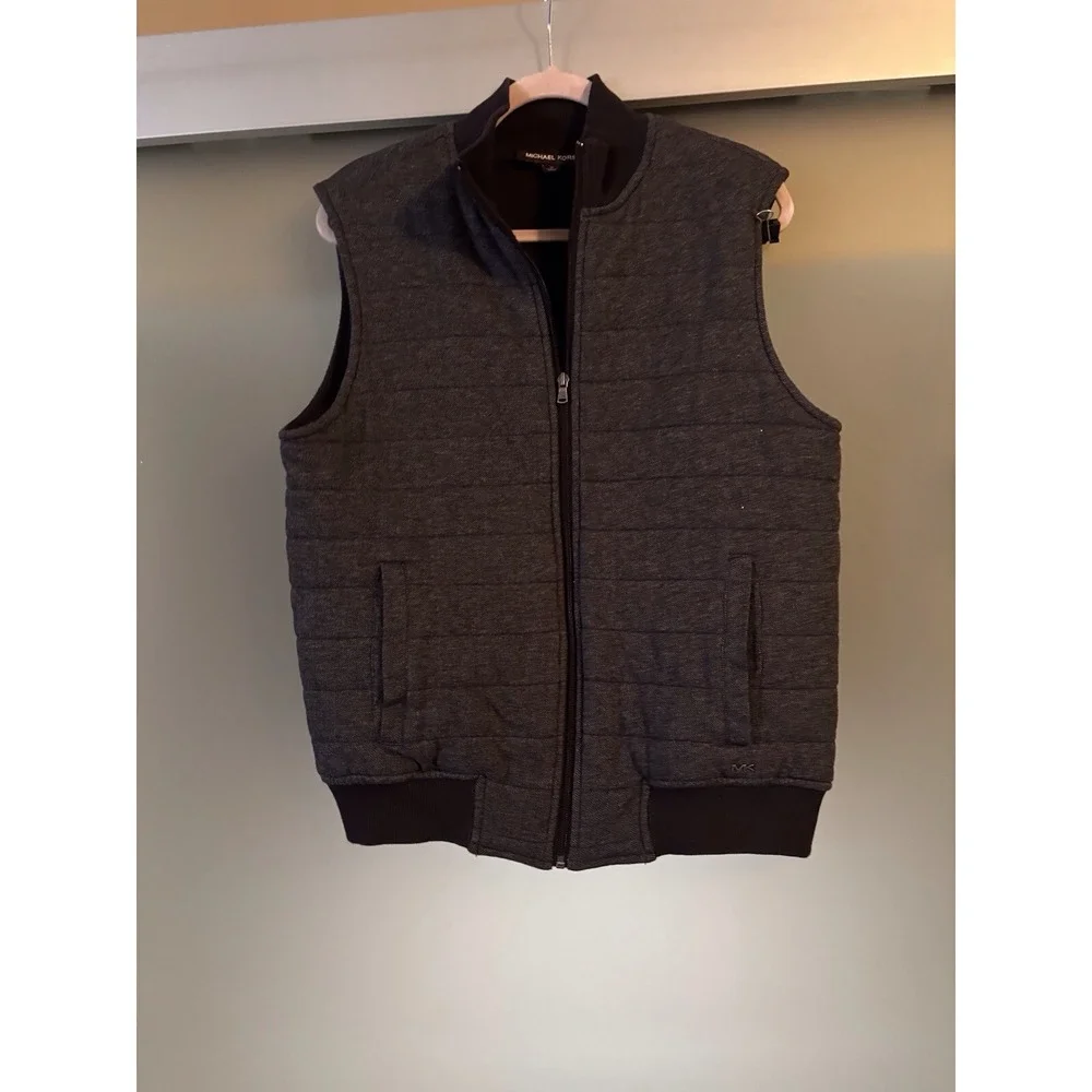Michael Kors Vest Women's Size‎ M Black Ribbed Band At Waist